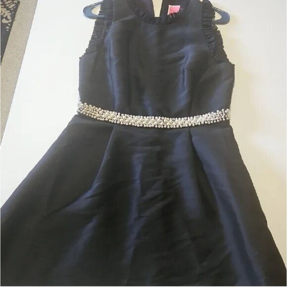 kate spade pearl crystal black mikado dress size 8 like new no tags - Picture 6 of 15